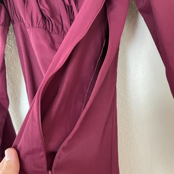 Eggie midi dress in a reddish plumb - Picture 4 of 5